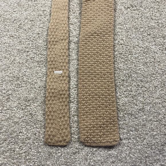 VTG Knit Silk Tie Mens Textured Necktie USA Retro 80s Disco Formal Wedding - Picture 2 of 4